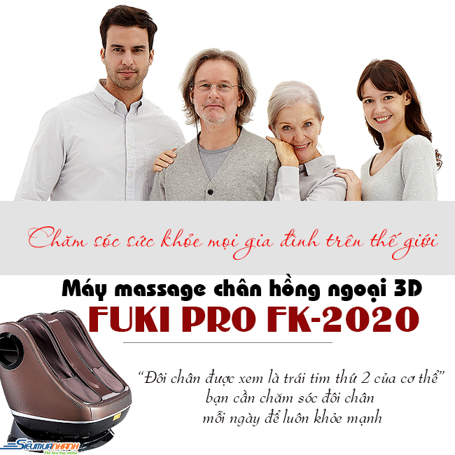 Máy massage chân hồng ngoại 3D Fuki Pro FK-2020